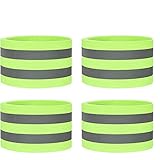 Willingood Doppel Reflektorbänder, 4er Set Reflektierende Sicherheits Armband für Outdoor Jogging, Radfahren, Wandern, Motorrad-Reiten oder Laufen | 40 x 5 CM Willingood Doppel Reflektorbänder, 4er Set Reflektierende Sicherheits Armband für Outdoor Jogging, Radfahren, Wandern, Motorrad-Reiten oder Laufen | 40 x 5 CM