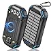 Solar Powerbank Wireless 26800mAh Solar Ladegerät, tragbare USB C Power Bank mit Outdoor Wasserdichtes Solarpanel Eingebaut in 3 Kabel & Camping Lichter für Smartphones, Tablets und mehr Solar Powerbank Wireless 26800mAh Solar Ladegerät, tragbare USB C Power Bank mit Outdoor Wasserdichtes Solarpanel Eingebaut in 3 Kabel & Camping Lichter für Smartphones, Tablets und mehr